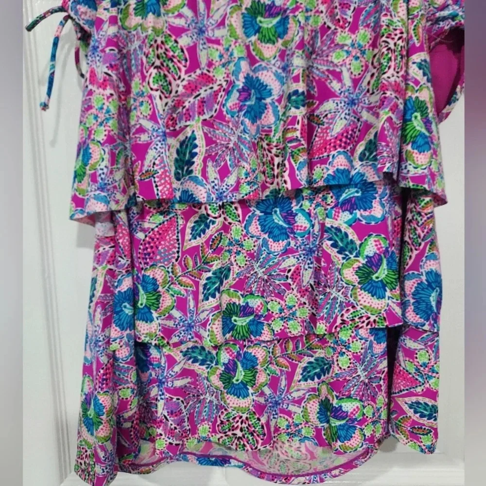NWT Stella Parker Collection Plus Size Multicolor Floral Two Piece Swim Size 18W